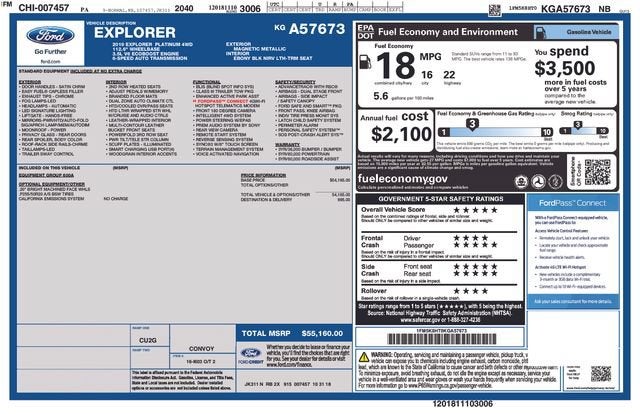 2019 Ford Explorer Platinum