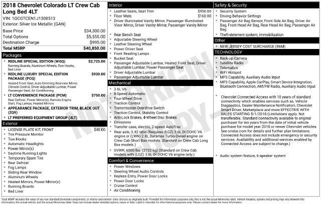 2018 Chevrolet Colorado 4WD LT