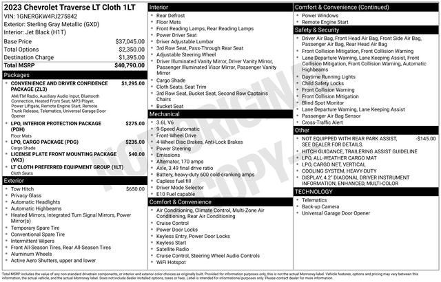 2023 Chevrolet Traverse LT Cloth