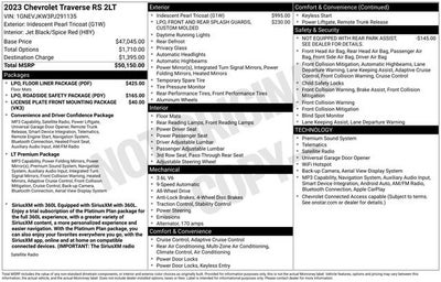 2023 Chevrolet Traverse RS