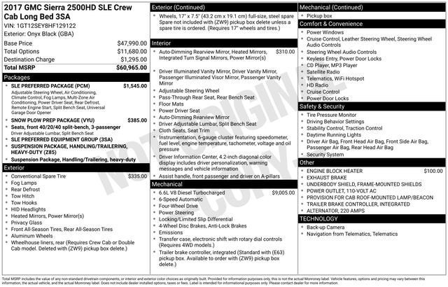 2017 GMC Sierra 2500 HD SLE