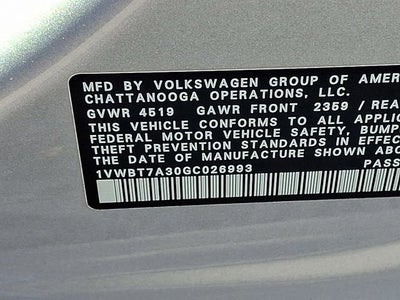 2016 Volkswagen Passat 1.8T SE