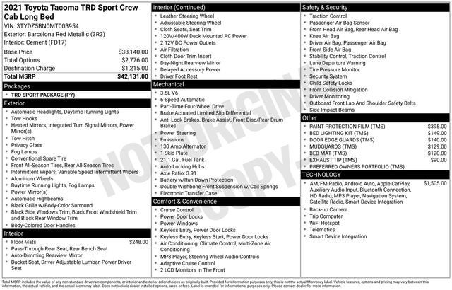 2021 Toyota Tacoma TRD Sport