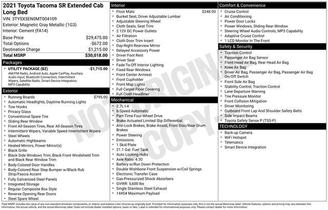2021 Toyota Tacoma SR