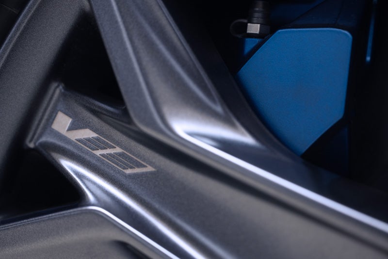 Close-up of the 2026 OPTIQ-V Brembo Performance Front Brakes | Burke Cadillac in Cape May Court House NJ